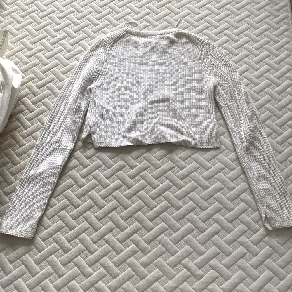 Zara knitted white crop top